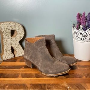 Lucky Brand Gray Suede Booties